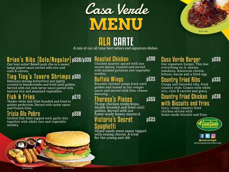 Casa Verde本店のメニュー