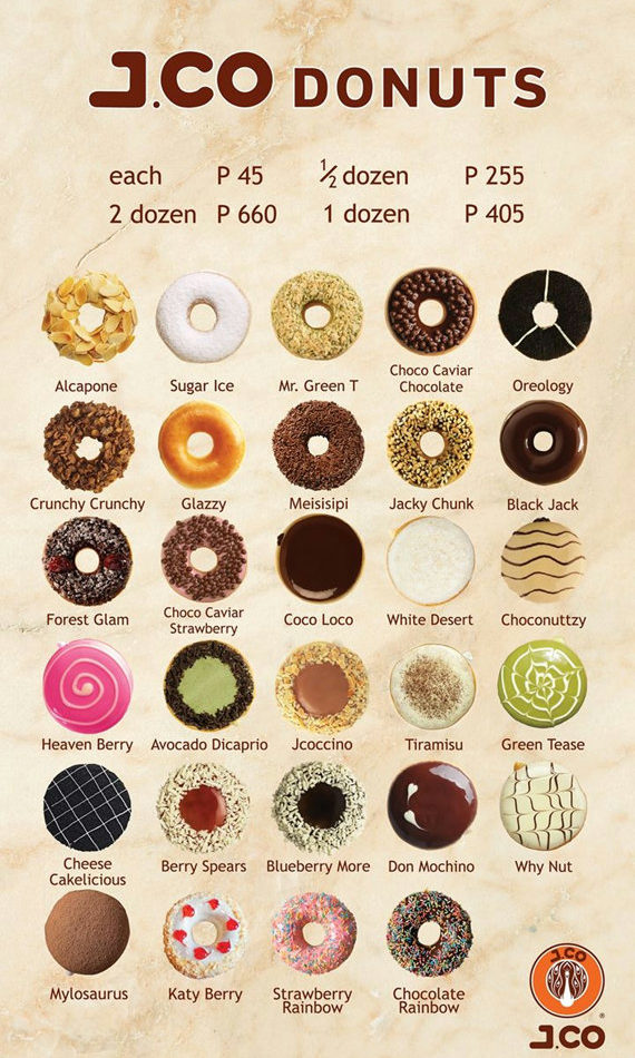 blog-jco04 J.CO Donuts & Coffeeのメニュー