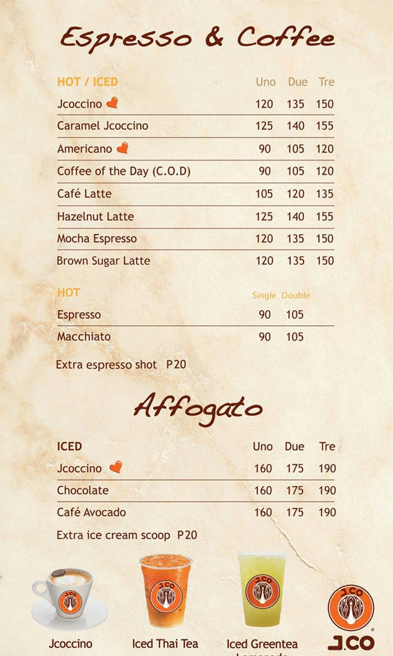blog-jco15 J.CO Donuts & Coffeeのメニュー