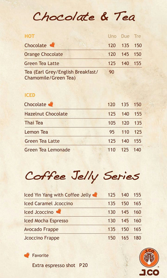 blog-jco16 J.CO Donuts & Coffeeのメニュー