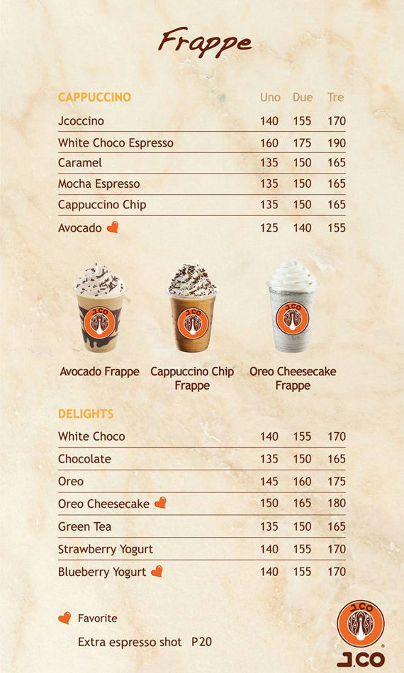 blog-jco17 J.CO Donuts & Coffeeのメニュー